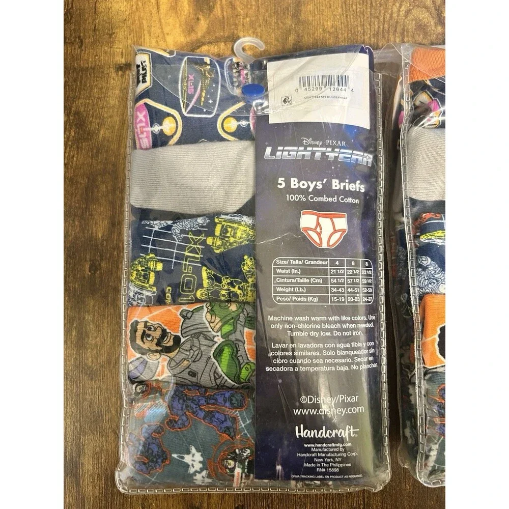 Disney Pixar Lightyear Boys Briefs (Size 6) - Set of 2 Packs 100% Cotton NWT